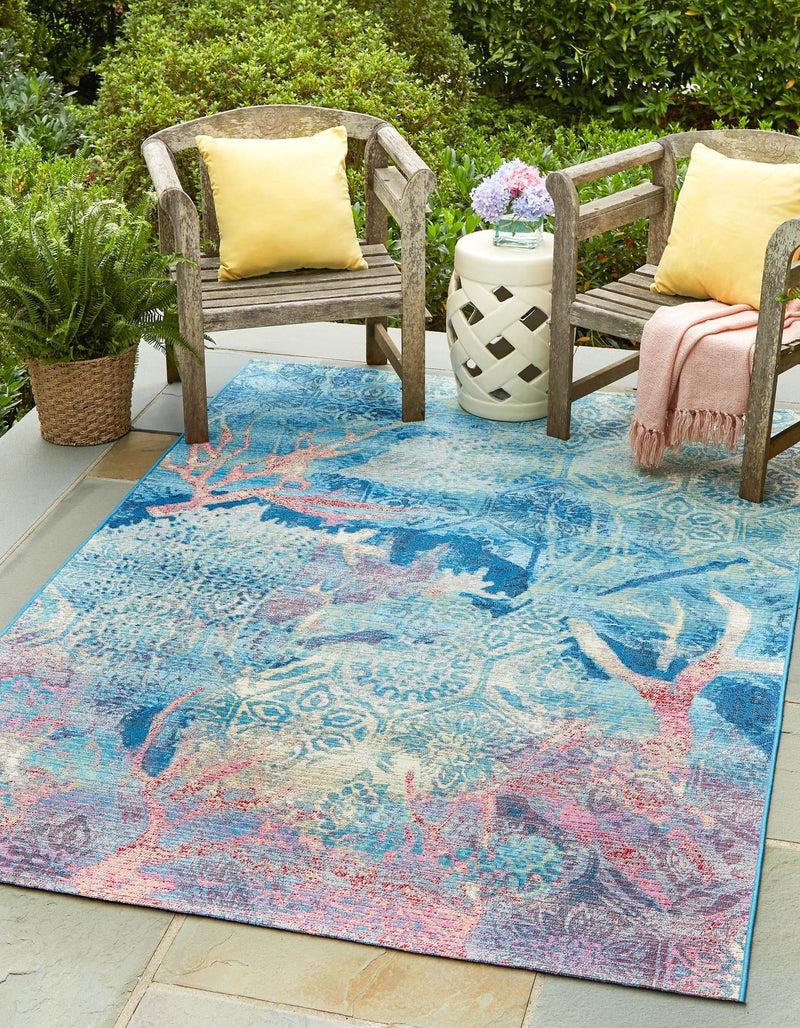 Seaside Haven Rugs Collection Area Rug - Marina Rectangle Multi  lifestyle 2