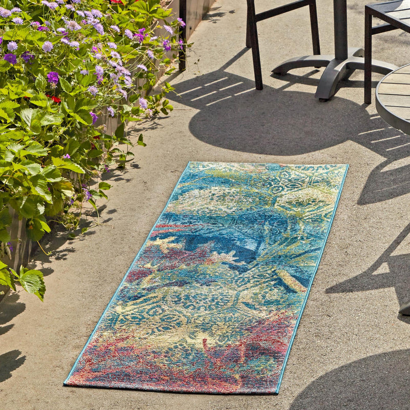 Seaside Haven Rugs Collection Area Rug - Marina Runner Multi  lifestyle 37