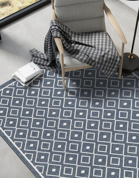 Seaside Lattice Collection Area Rug - Brighton