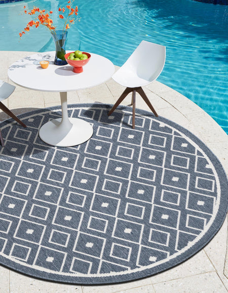 Seaside Lattice Collection Area Rug - Brighton