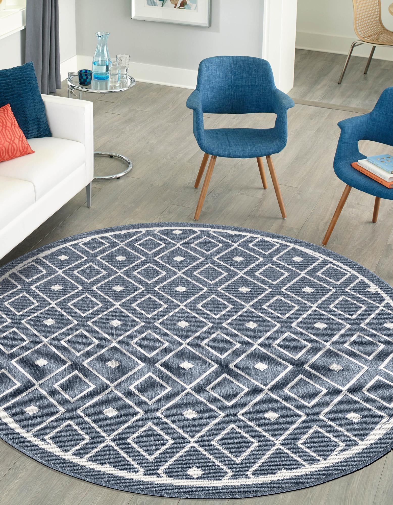 Seaside Lattice Collection Area Rug - Brighton