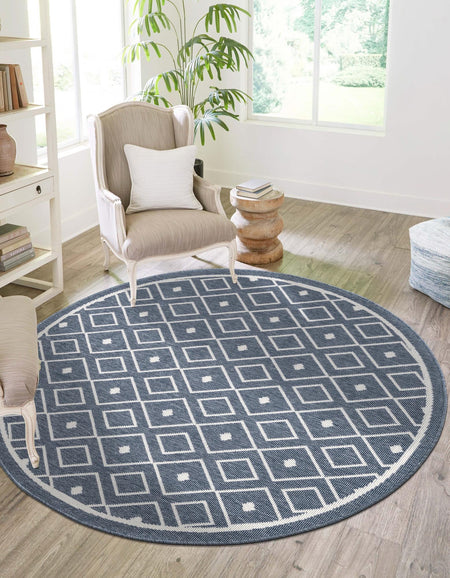 Seaside Lattice Collection Area Rug - Brighton