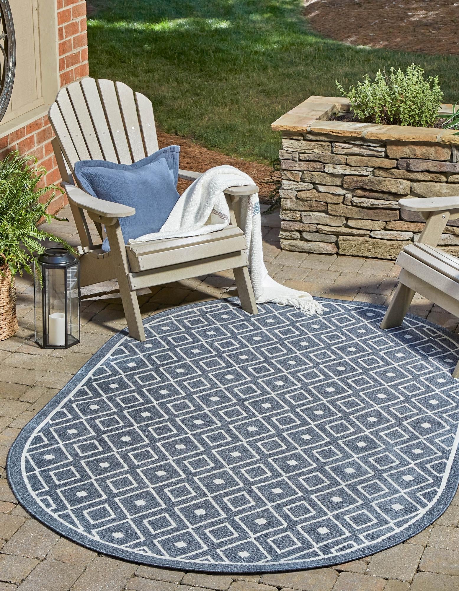 Seaside Lattice Collection Area Rug - Brighton