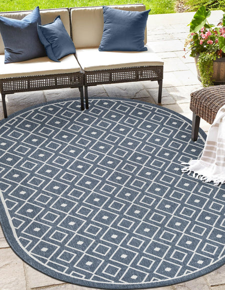 Seaside Lattice Collection Area Rug - Brighton