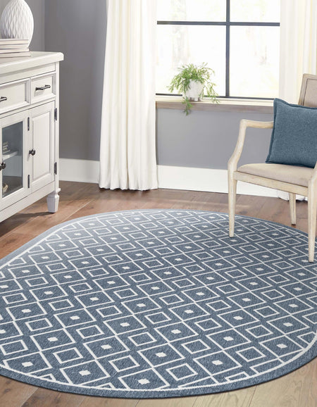 Seaside Lattice Collection Area Rug - Brighton