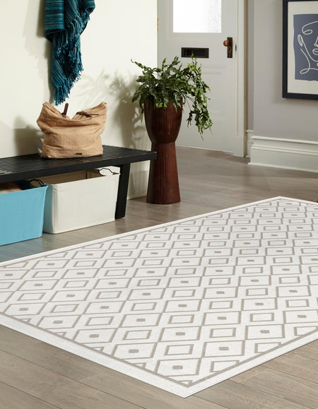 Seaside Lattice Collection Area Rug - Brighton