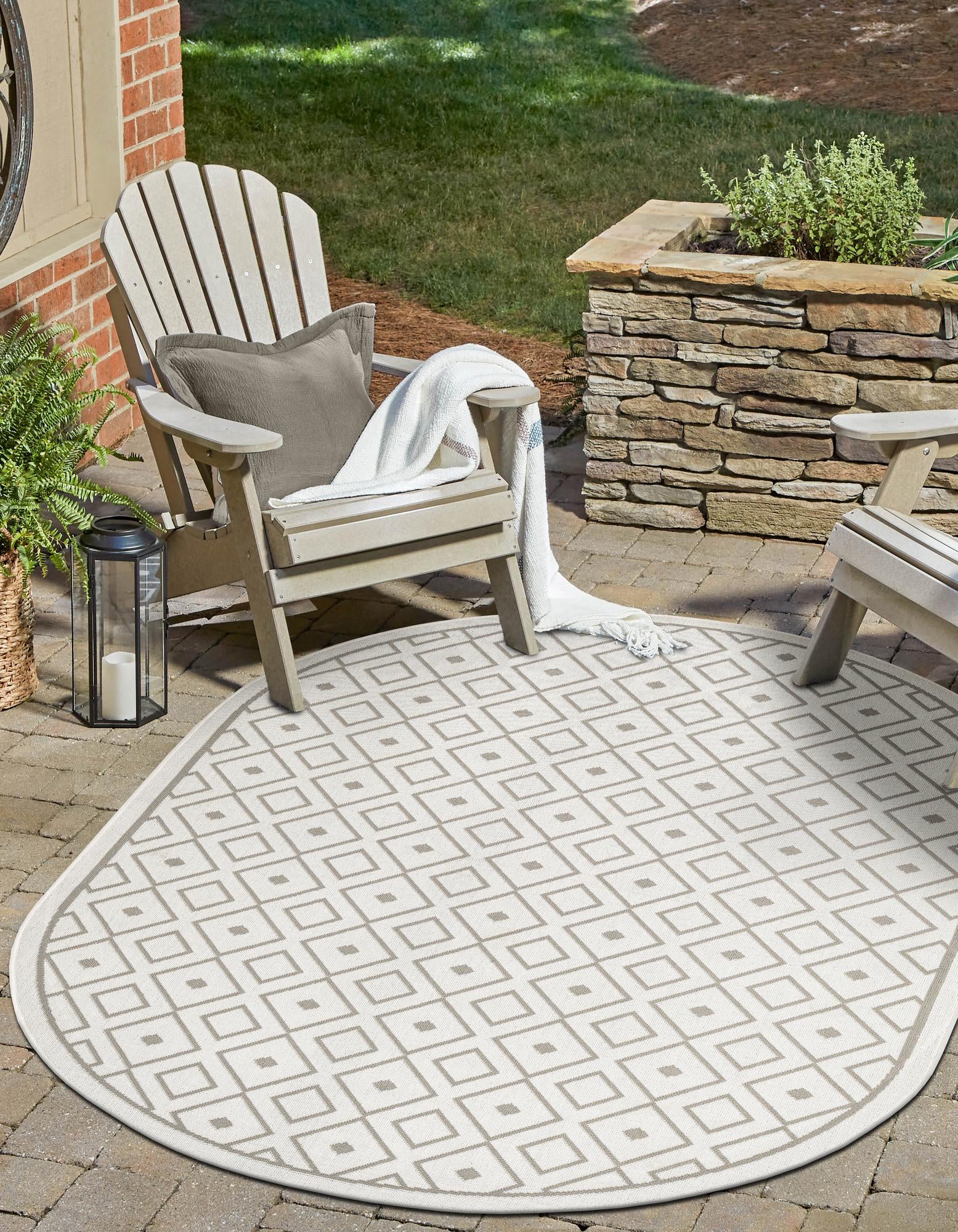 Seaside Lattice Collection Area Rug - Brighton