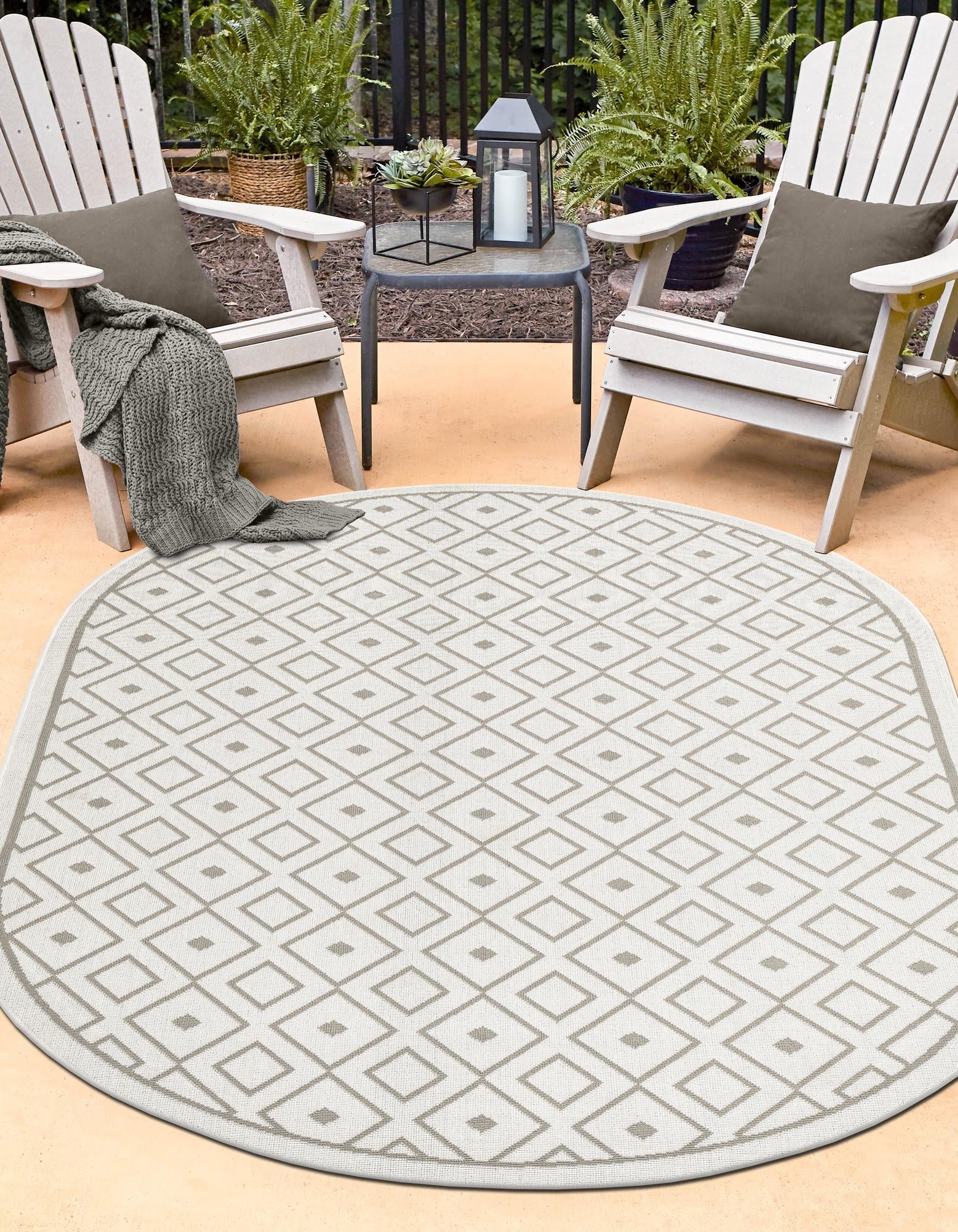 Seaside Lattice Collection Area Rug - Brighton