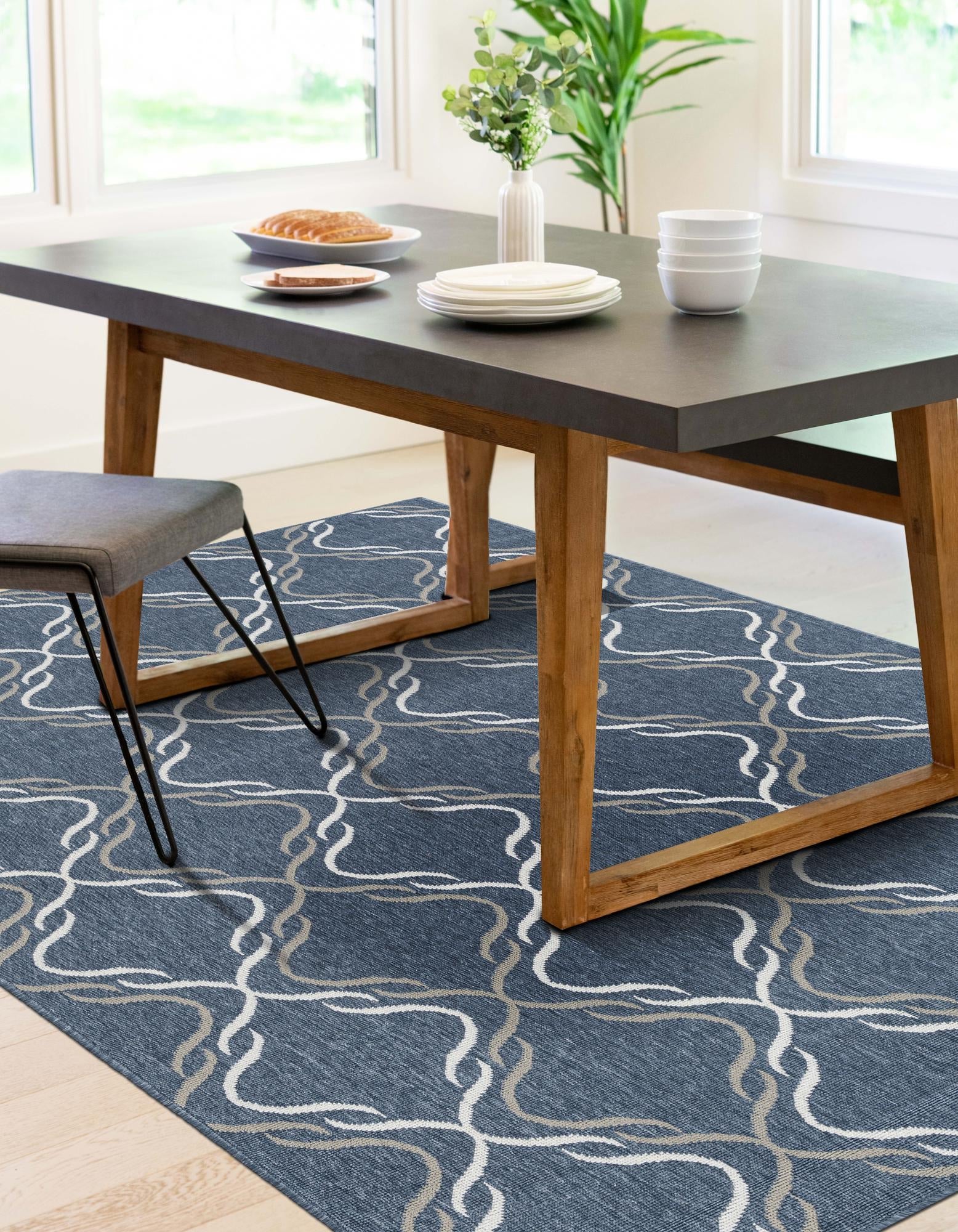 Seaside Lattice Collection Area Rug -  Hastings