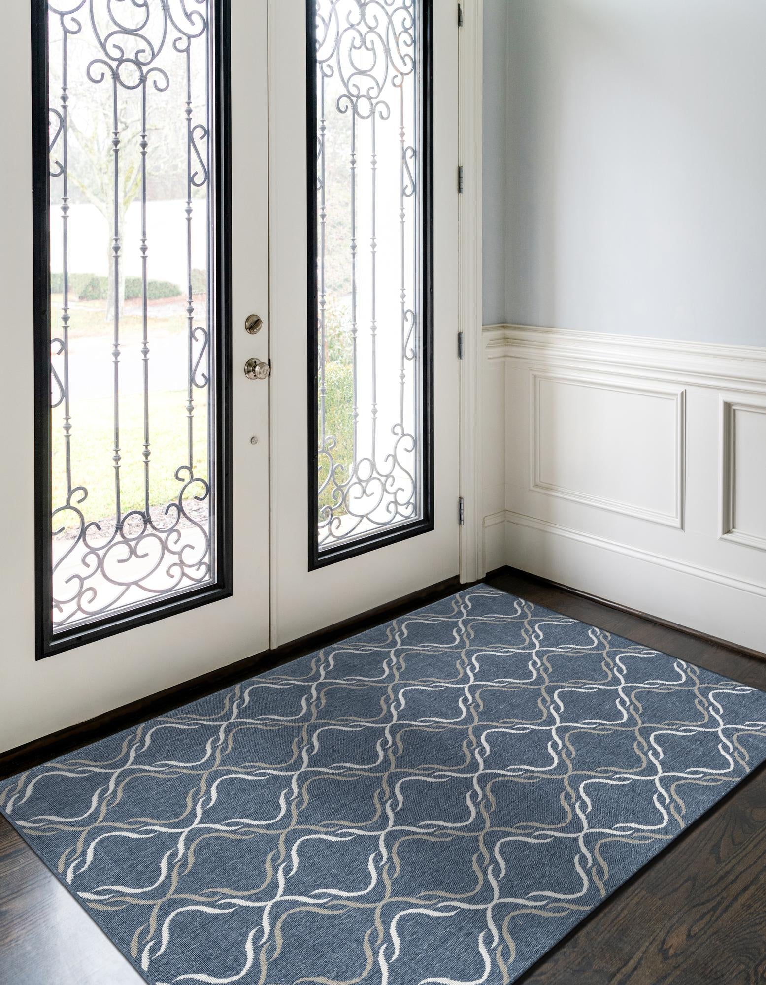 Seaside Lattice Collection Area Rug -  Hastings