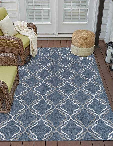 Seaside Lattice Collection Area Rug -  Hastings