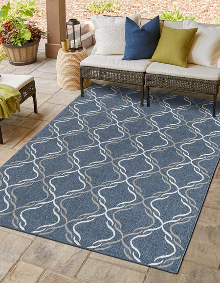 Seaside Lattice Collection Area Rug -  Hastings