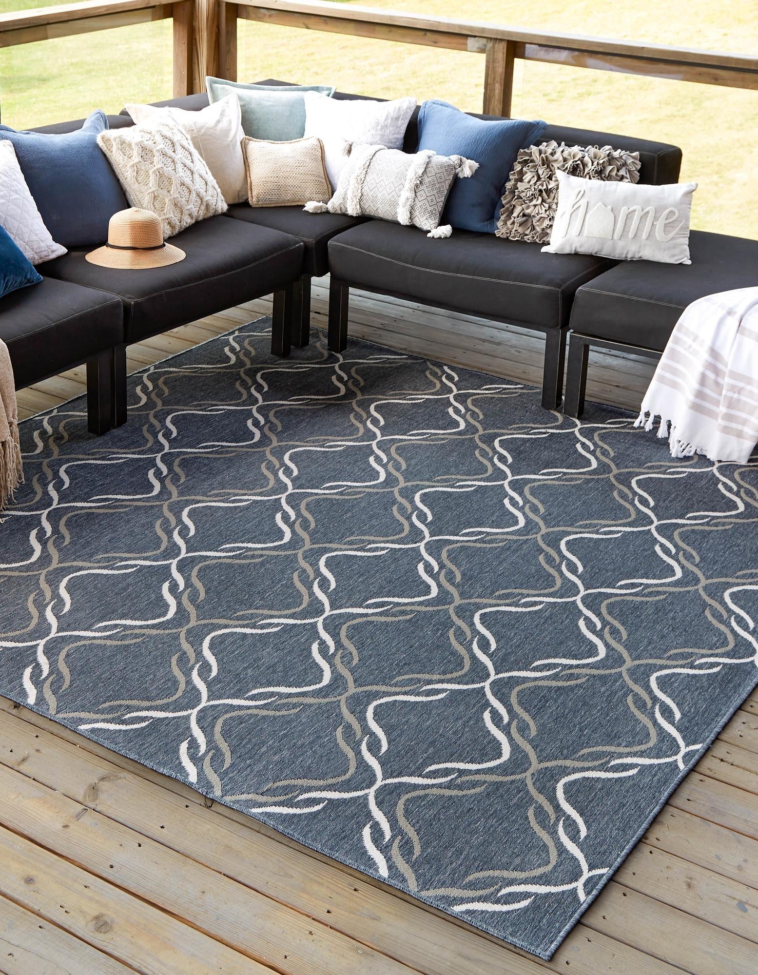 Seaside Lattice Collection Area Rug -  Hastings