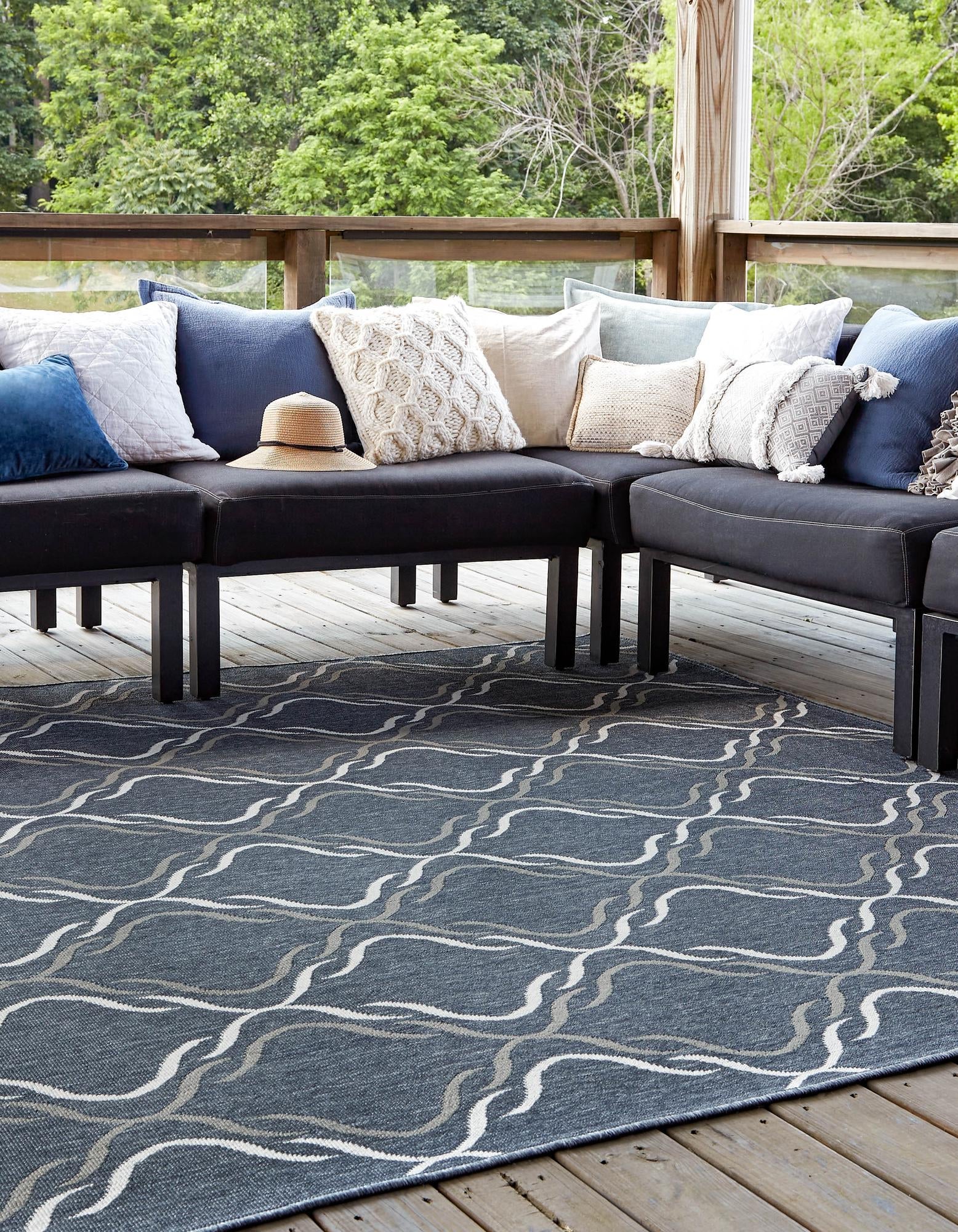 Seaside Lattice Collection Area Rug -  Hastings