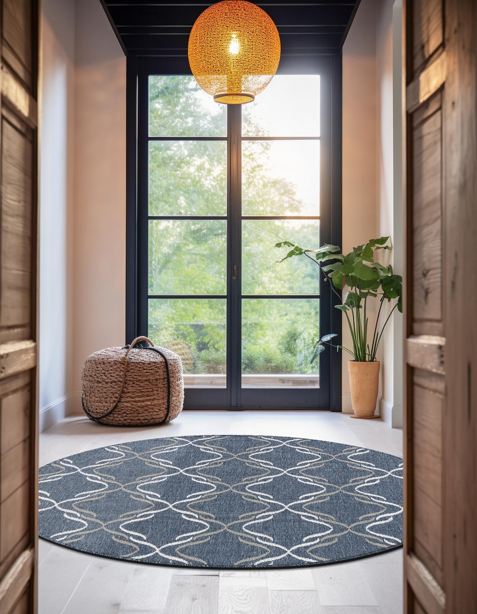 Seaside Lattice Collection Area Rug -  Hastings