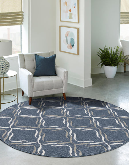 Seaside Lattice Collection Area Rug -  Hastings