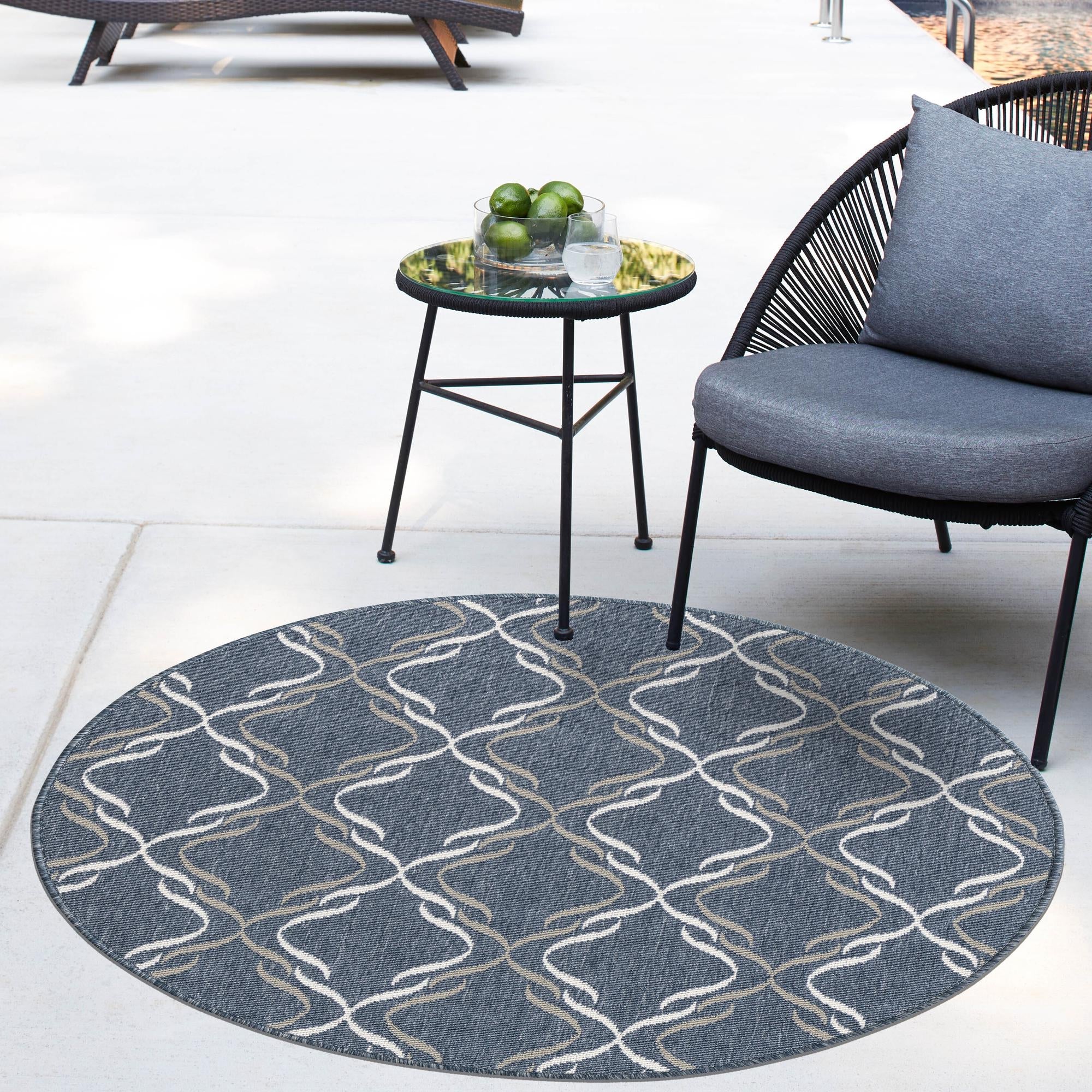 Seaside Lattice Collection Area Rug -  Hastings