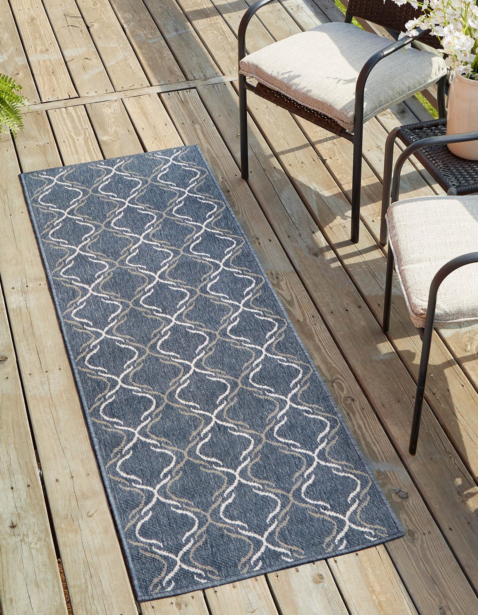 Seaside Lattice Collection Area Rug -  Hastings