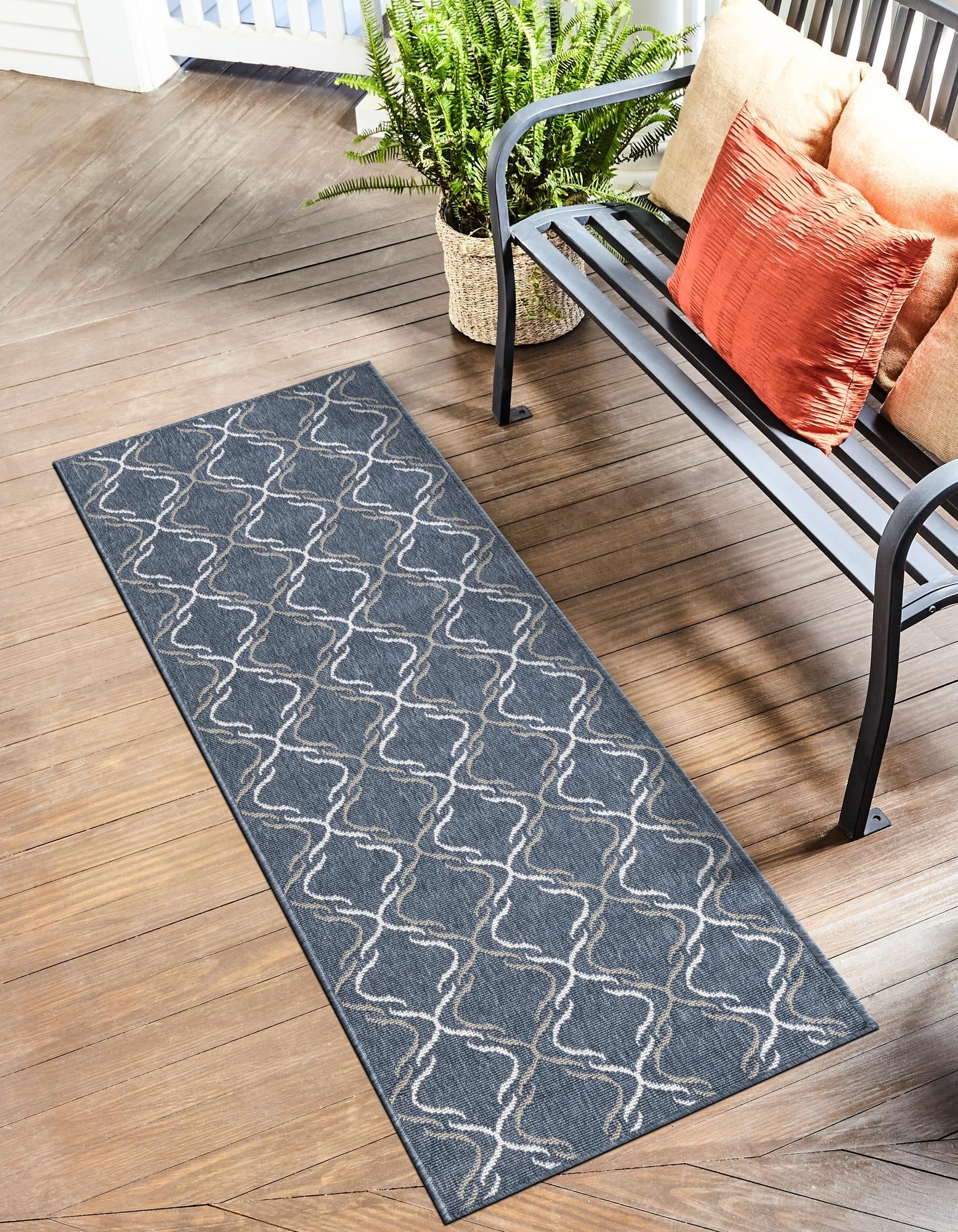 Seaside Lattice Collection Area Rug -  Hastings