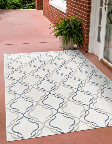 Seaside Lattice Collection Area Rug -  Hastings