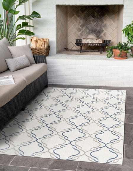 Seaside Lattice Collection Area Rug -  Hastings