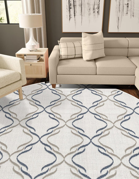 Seaside Lattice Collection Area Rug -  Hastings