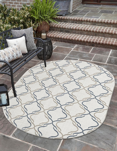 Seaside Lattice Collection Area Rug -  Hastings