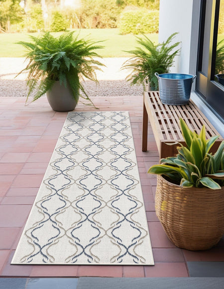 Seaside Lattice Collection Area Rug -  Hastings