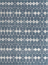 Seaside Lattice Collection Area Rug -  Margate Rectangle Navy Blue Main