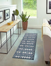 Seaside Lattice Collection Area Rug -  Margate Runner Navy Blue  lifestyle 197