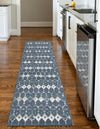 Seaside Lattice Collection Area Rug -  Margate Runner Navy Blue  lifestyle 233