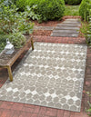 Seaside Lattice Collection Area Rug -  Margate Rectangle Gray  lifestyle 3