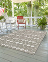 Seaside Lattice Collection Area Rug -  Margate Rectangle Gray  lifestyle 15