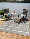 Seaside Lattice Collection Area Rug -  Margate Square Gray  lifestyle 97