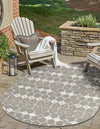 Seaside Lattice Collection Area Rug -  Margate Oval Gray  lifestyle 181