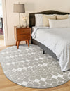 Seaside Lattice Collection Area Rug -  Margate Oval Gray  lifestyle 199