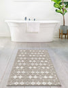 Seaside Lattice Collection Area Rug -  Margate Runner Gray  lifestyle 124