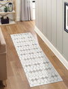 Seaside Lattice Collection Area Rug -  Margate Runner Ivory and Gray  lifestyle 245