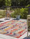 Urban Terrace Collection Area Rug -  Arcade Rectangle Multi  lifestyle 2