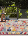 Urban Terrace Collection Area Rug -  Arcade Rectangle Multi  lifestyle 3