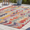 Urban Terrace Collection Area Rug -  Arcade Rectangle Multi  lifestyle 16