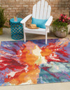 Urban Terrace Collection Area Rug -  Laneway Square Multi  lifestyle 19