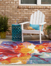 Urban Terrace Collection Area Rug -  Laneway Square Multi  lifestyle 24