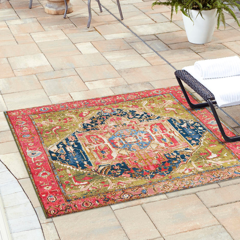 Patio Elegance Collection Area Rug -  Sanctuary Square Multi  lifestyle 51