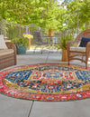 Patio Elegance Collection Area Rug -  Sanctuary Round Multi  lifestyle 23