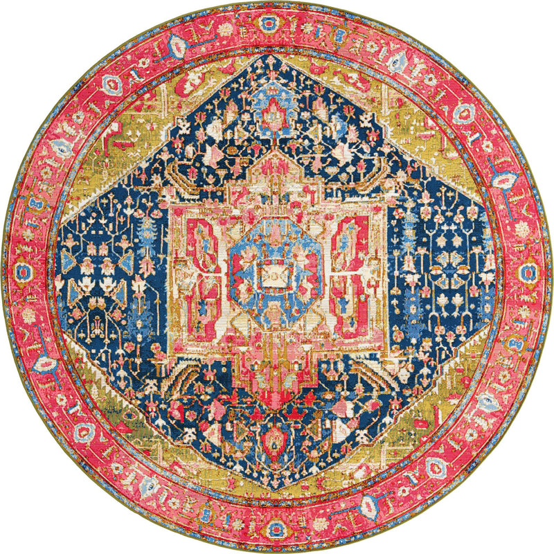 Patio Elegance Collection Area Rug -  Sanctuary Round Multi  lifestyle 13