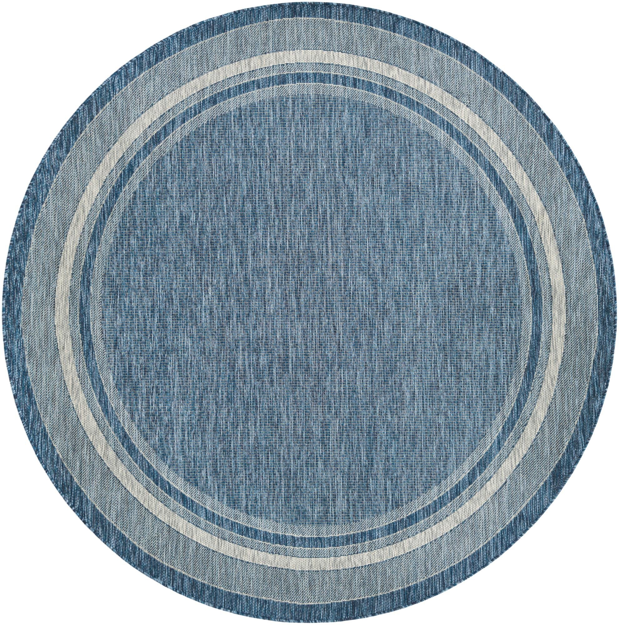 Terrace Fringe Collection Area Rug - Veranda (Blue)