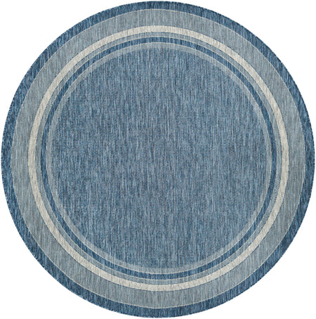 Terrace Fringe Collection Area Rug - Veranda (Blue)