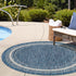 Terrace Fringe Collection Area Rug - Veranda (Blue)