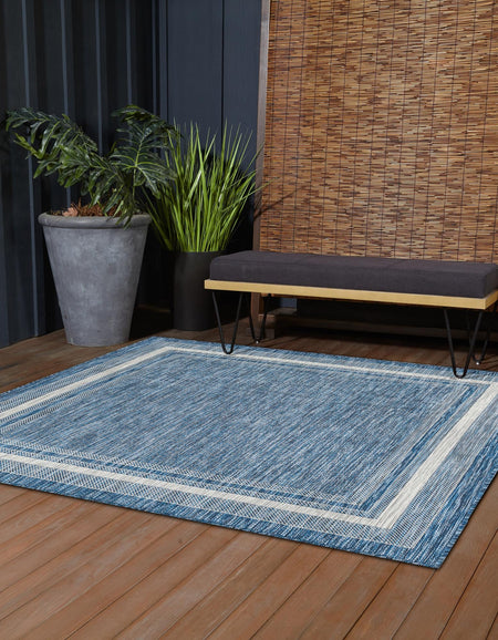 Terrace Fringe Collection Area Rug - Veranda (Blue)